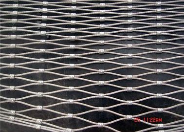 Customized Stainless Steel Balustrade Mesh , Metal Wire Rope Mesh For Facade Cladding